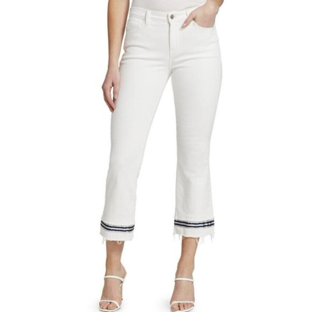 NWT L’AGENCE Women Jada HighRise Cropped Baby Boot Jeans Double Hem Trim Size 25